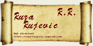 Ruža Rujević vizit kartica
